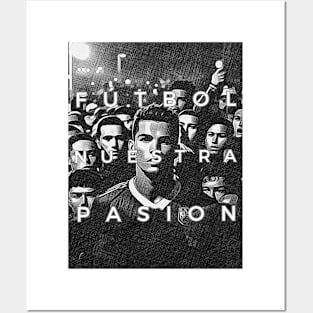 SCPL003 - Futbol nuestra Pasion: Player in the middle of a crowd Posters and Art